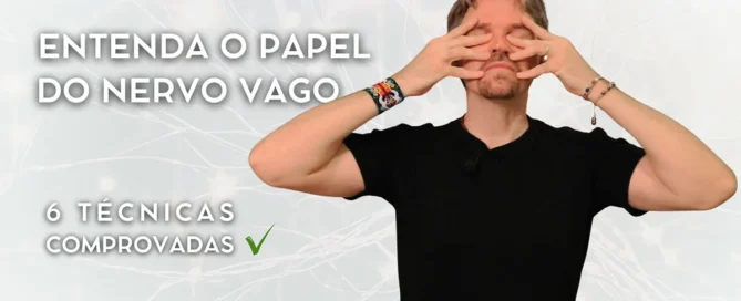 Gilberto Schulz demonstrando a técnica de estímulo do Nervo Vago para redução imediata do estresse e da ansiedade.